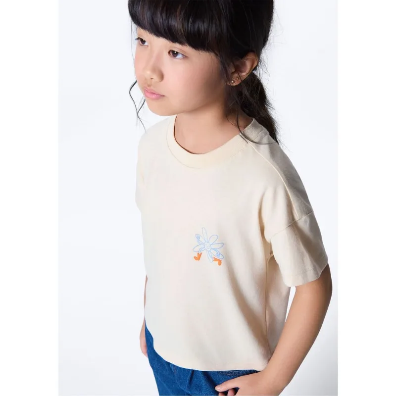 Blusa Infantil Menina Estampa Em Relevo - Nude 006