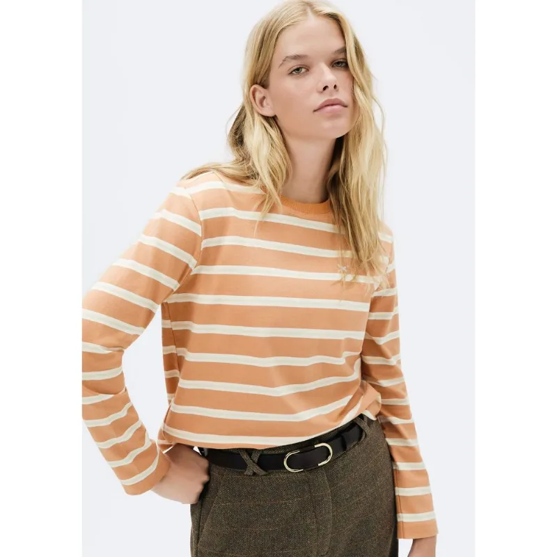 Blusa Feminina Manga Longa Listrada - Laranja P