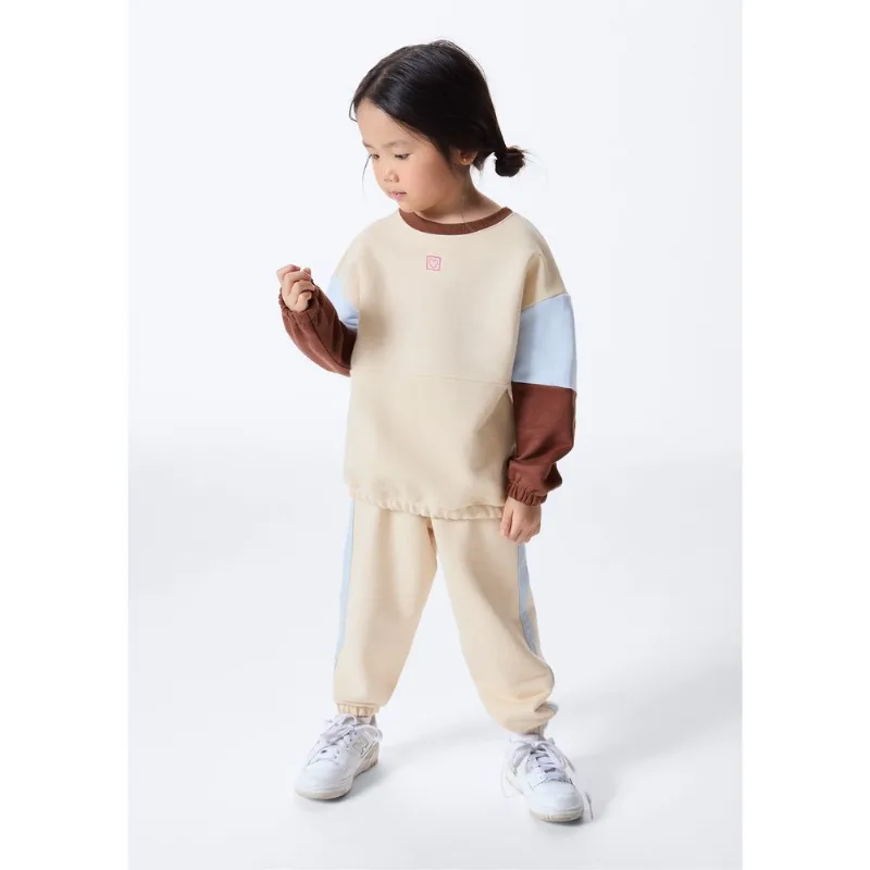 Conjunto Infantil Toddler Menina Regular Jogger - Nude 003