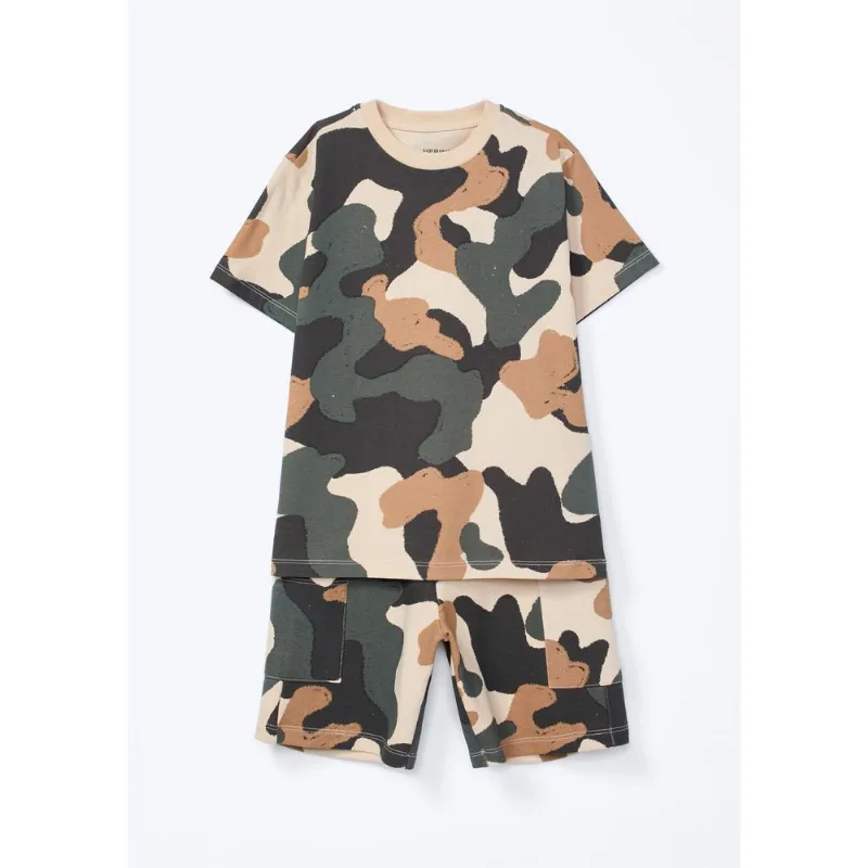 Conjunto Curto Infantil Menino Regular - Bege 014