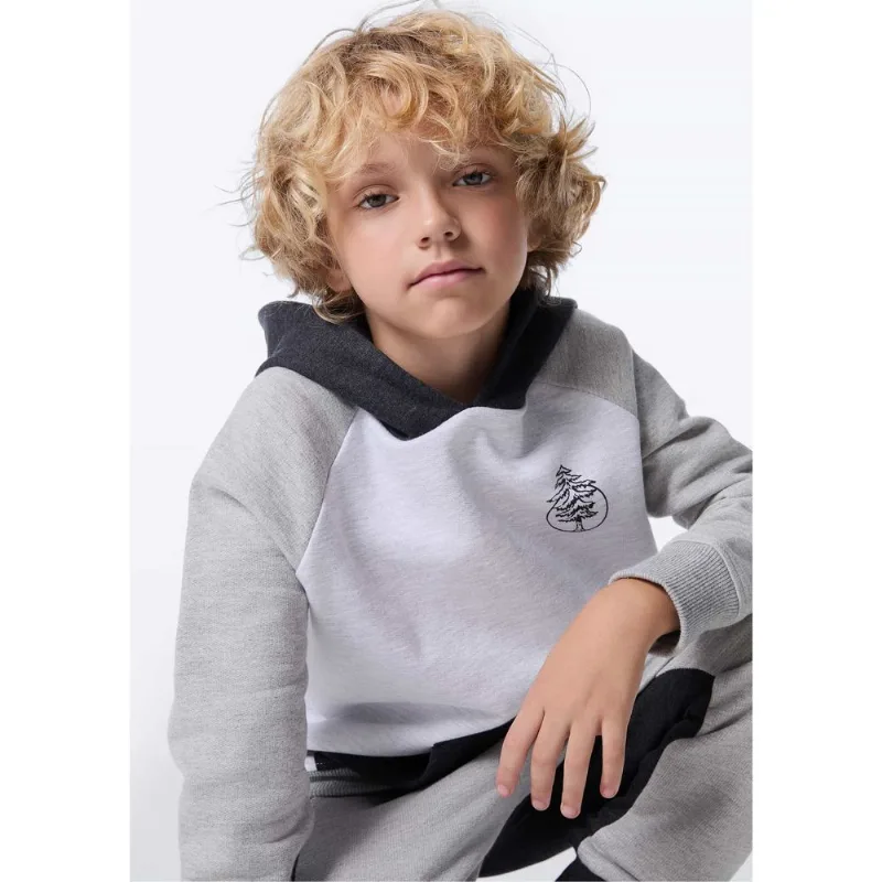 Blusão Infantil Menino Comfort Com Capuz - Cinza 006