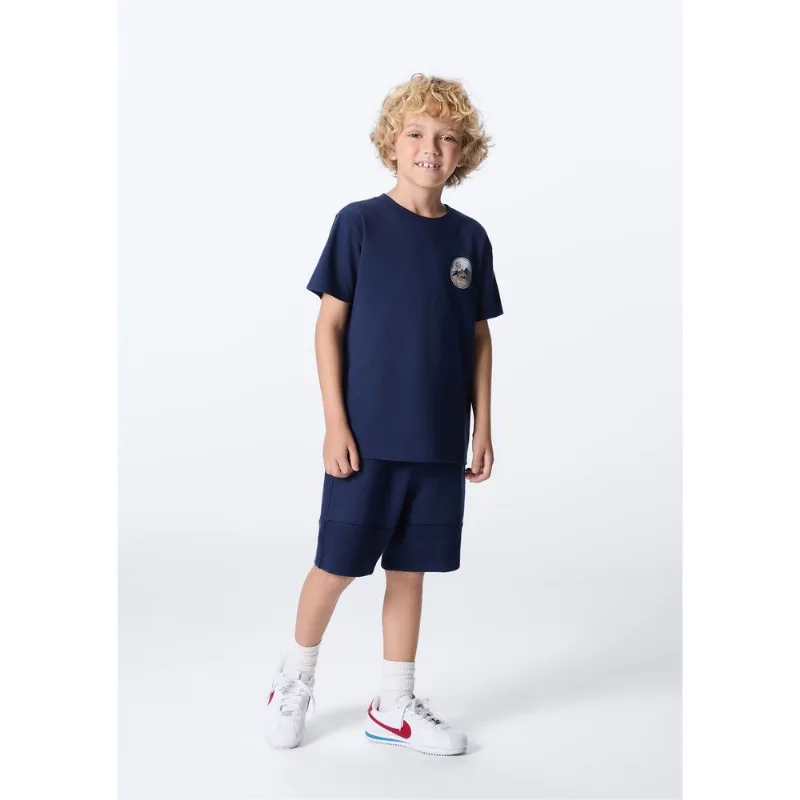 Conjunto Curto Infantil Menino Com Estampa - Azul 010