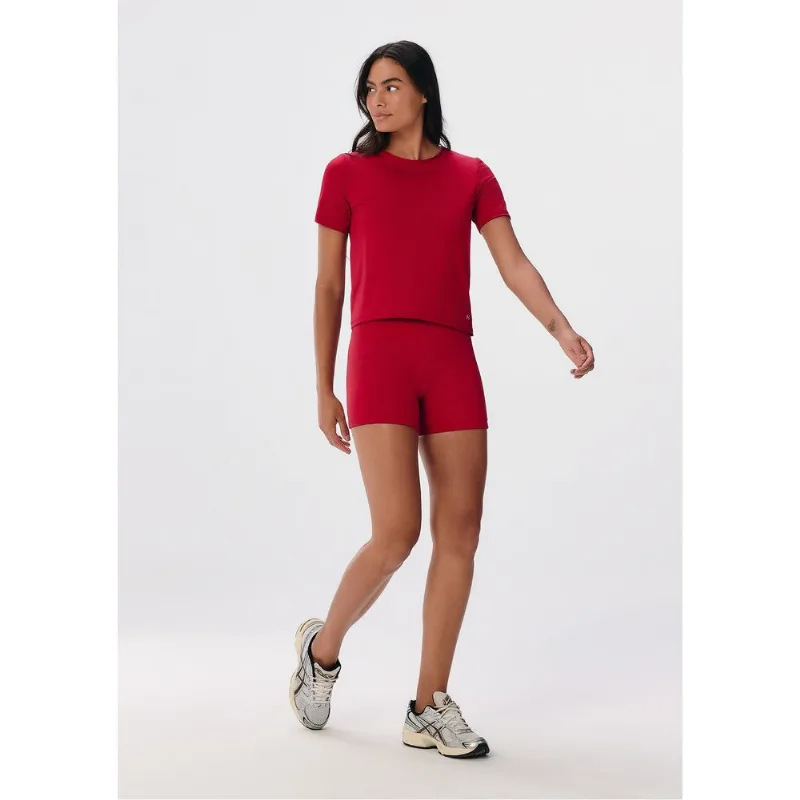 Bermuda Esportiva Feminina Biker Proteção UV - Vermelho XG
