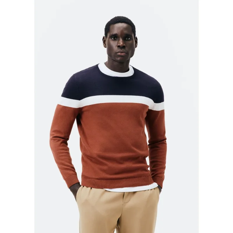 Suéter Masculino Listrado Em Tricô - Azul G