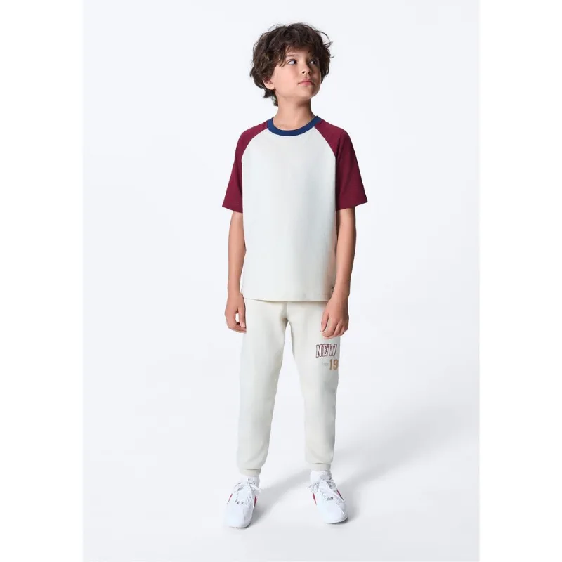 Calça Infantil Menino Jogger em Moletom Peluciado - Bege 012