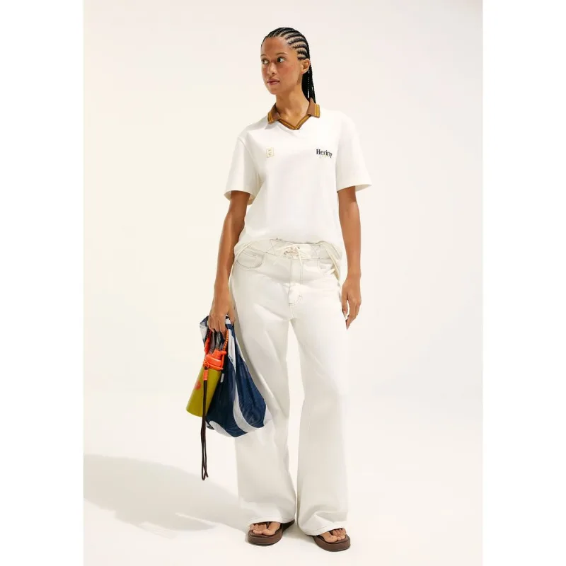 Calça de Sarja Reta Hering + Cosmo - Off white 046