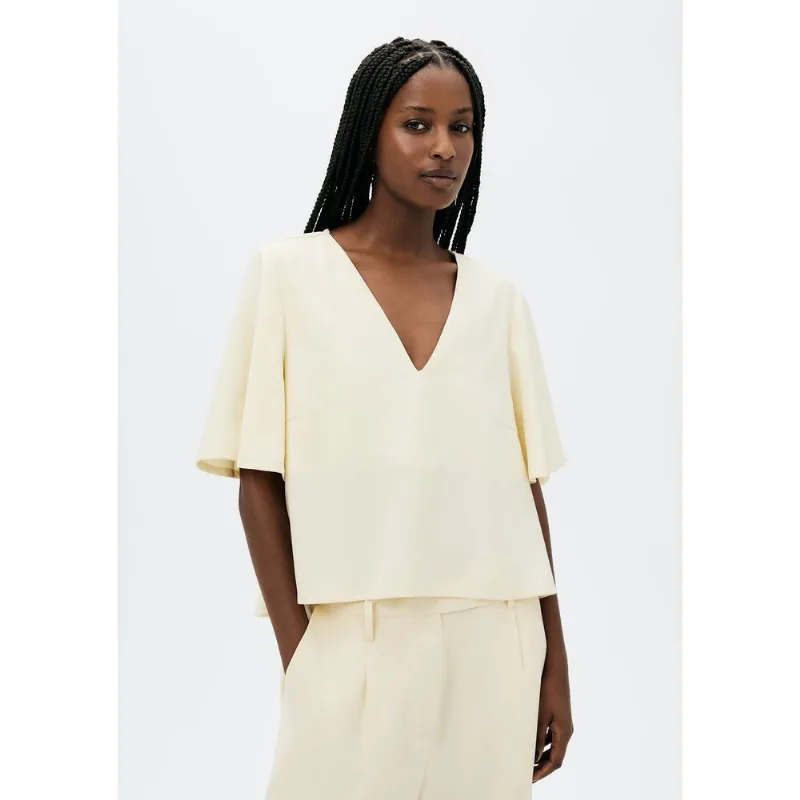Blusa Feminina Manga Sino Em Peachtouch - Creme P