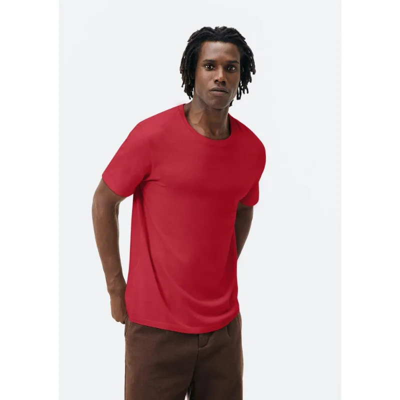 Camiseta Básica Unissex Manga Curta Regular World - Vermelho P