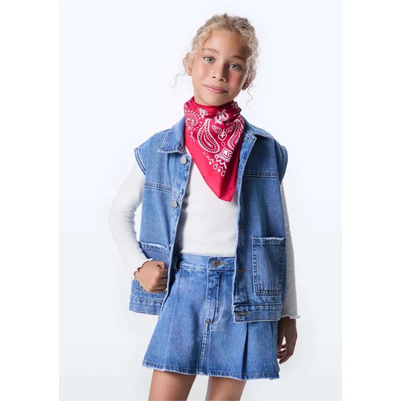 Colete Infantil Unissex Regular Jeans - Azul 004