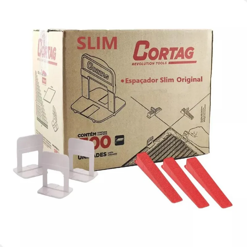10x Espaçador Nivelador Piso Porcelanato Slim 500 Pçs+100 C