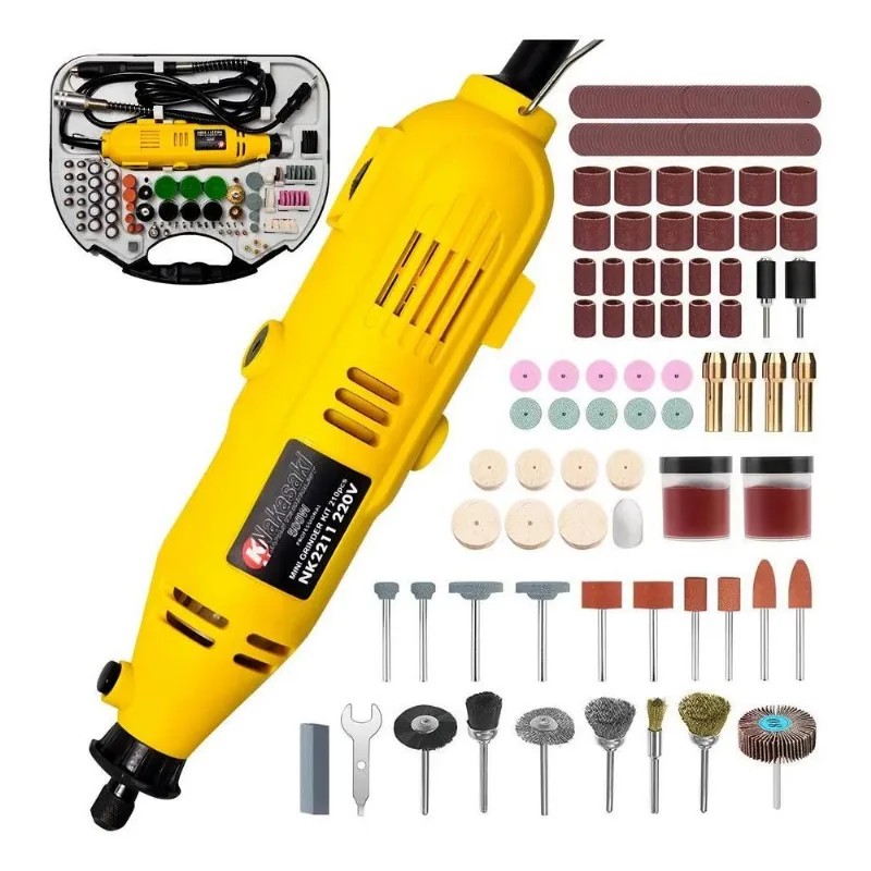Micro Retífica 500w Profissional Elétrica Com Kit Acessór 22