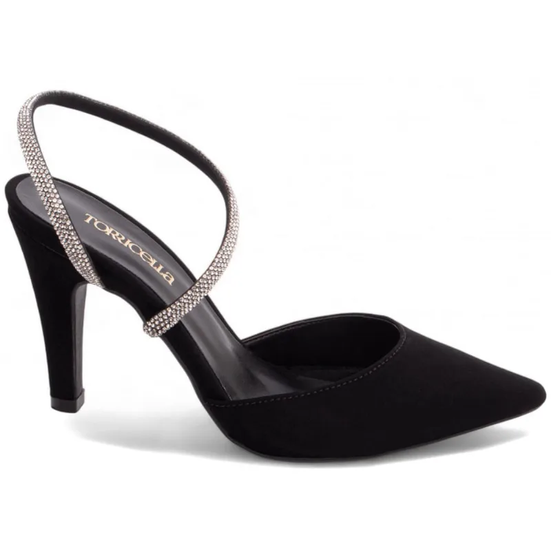 Sapato Scarpin Salto Alto Fino Preto Luxo Premium 10cm Preto Torricella