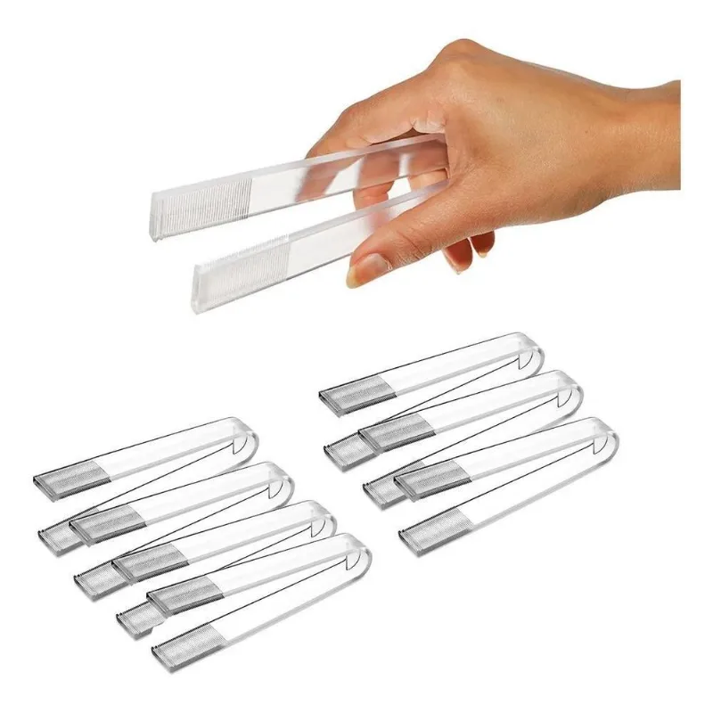 2x 8 Pegadores Acrílico Incolor Pegador Três Triângulos