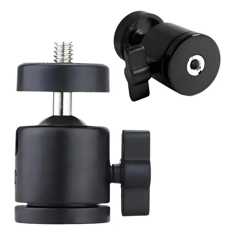 Adaptador Ballhead Para Tripe Ring Light Pedestal 1/4 Ou 3/8