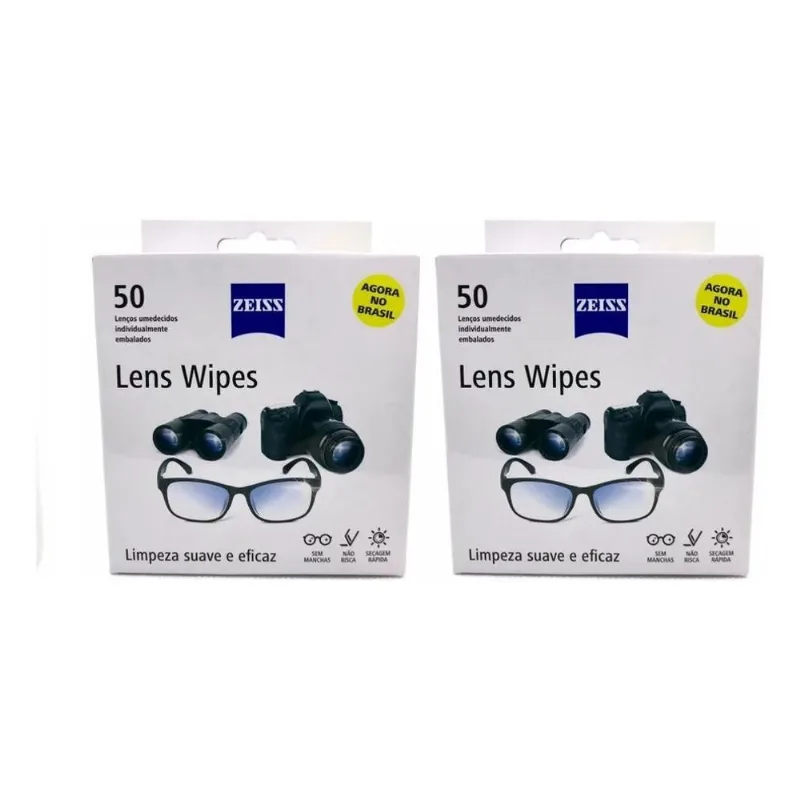 Zeiss Lens Wipes X100 Lenços Umedecido Limpa Lentes Óculos