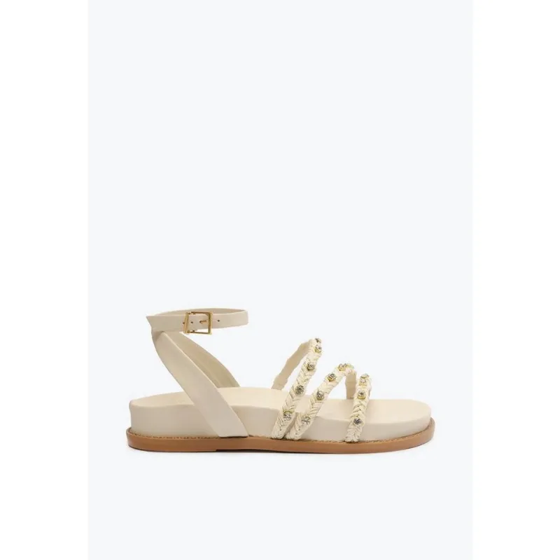 Sandália papete couro branca S 21564 0186 0001 schutz