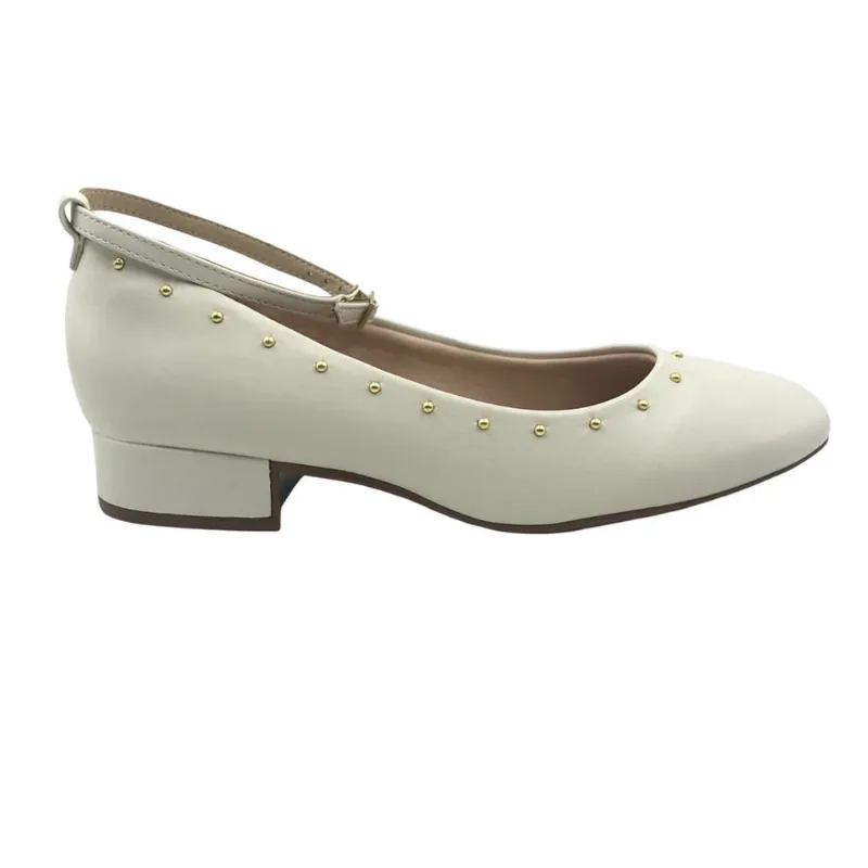 Sapato Moleca Boneca com Spikes Off White 5795105