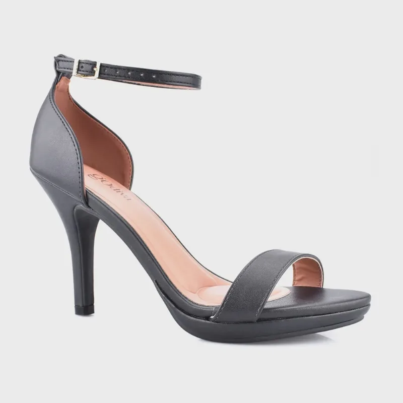 Sandália Feminina Salto Alto Fino Godiva Vizzano Preto Conforto