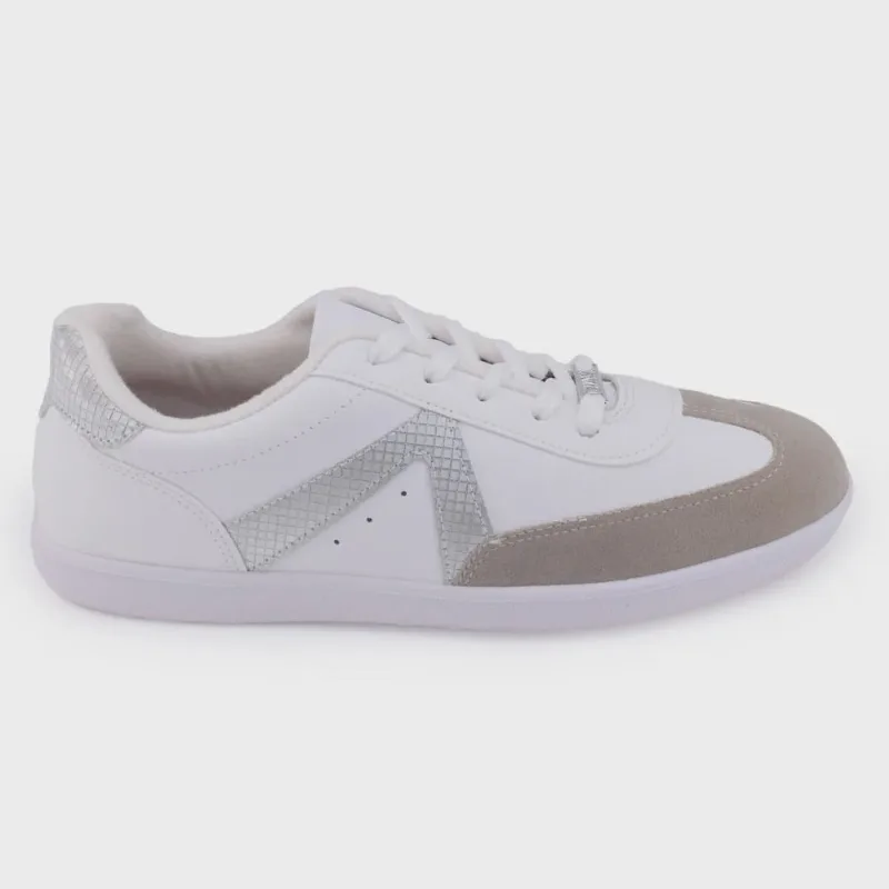Tênis Vizzano Casual 1430.102 branco recortes cadarço