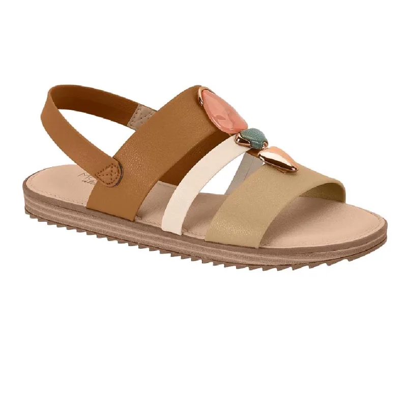 Sandalia Modare Tiras Pedraria Ref 7141.144.21736 Camel/tan/creme 038
