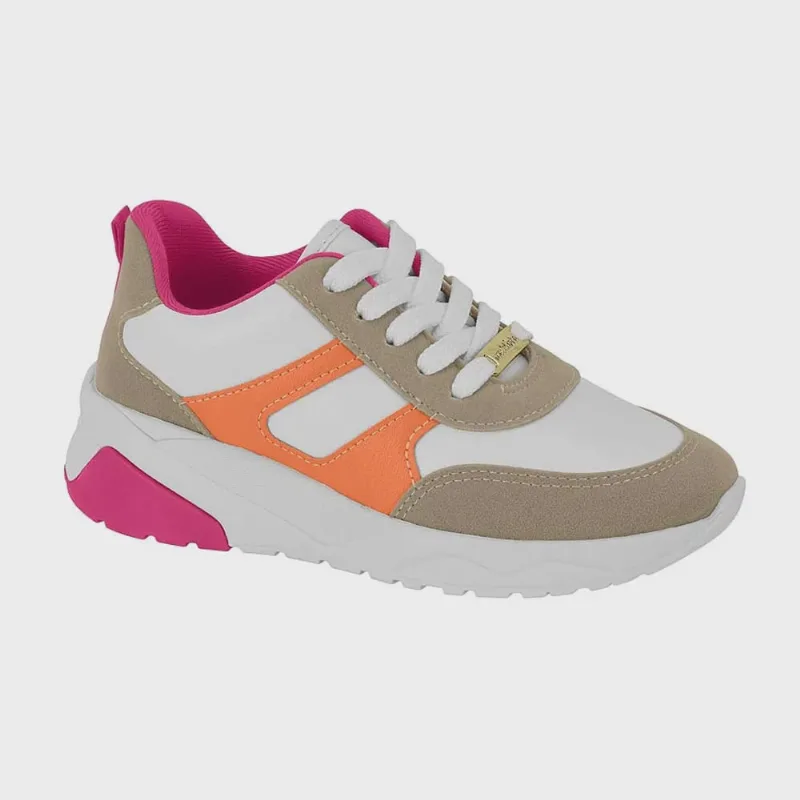 Tênis Infantil Casual Branco Off Laranja Intense Molekinha 2571.106