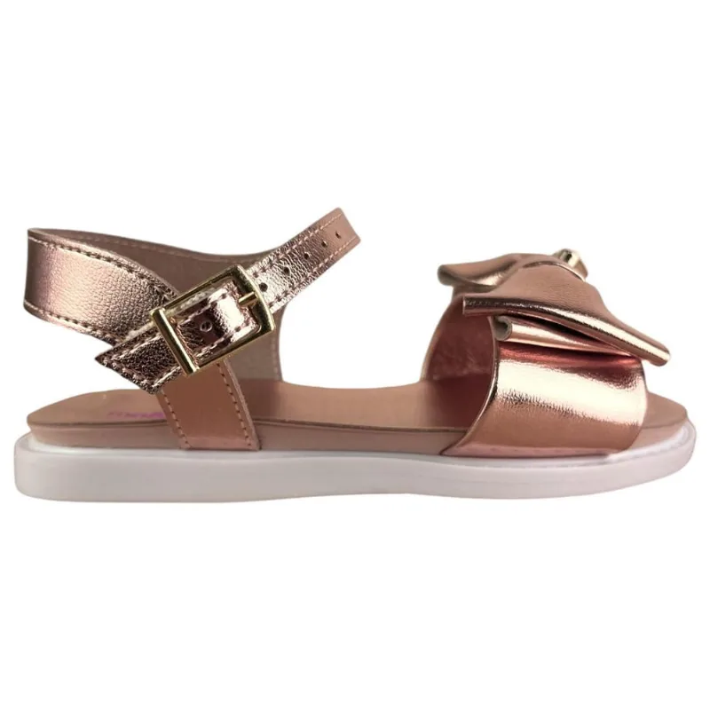 Sandália Infantil Bebê Menina Molekinha Flatform Metalizada