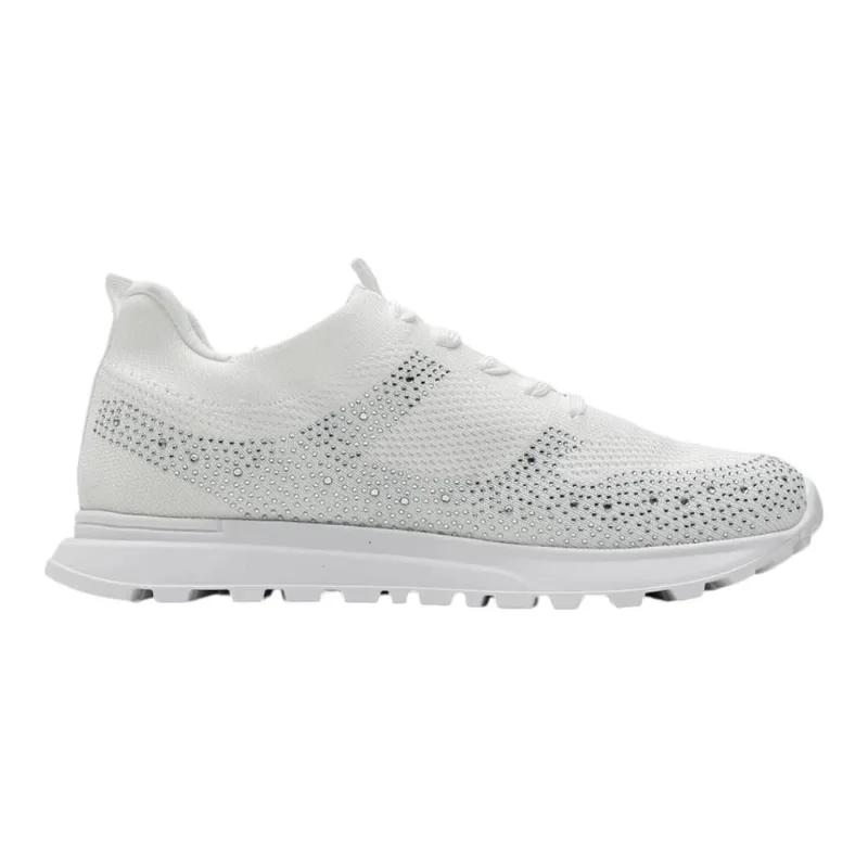 Tênis Feminino Vizzano Knit Miami Branco Cristal Lançamento