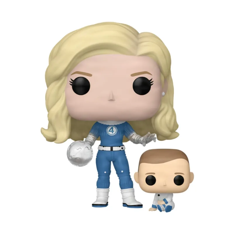 Boneco - Funko Pop - Marvel - Quarteto Fantástico - Mulher Invisível E Franklin - Candide
