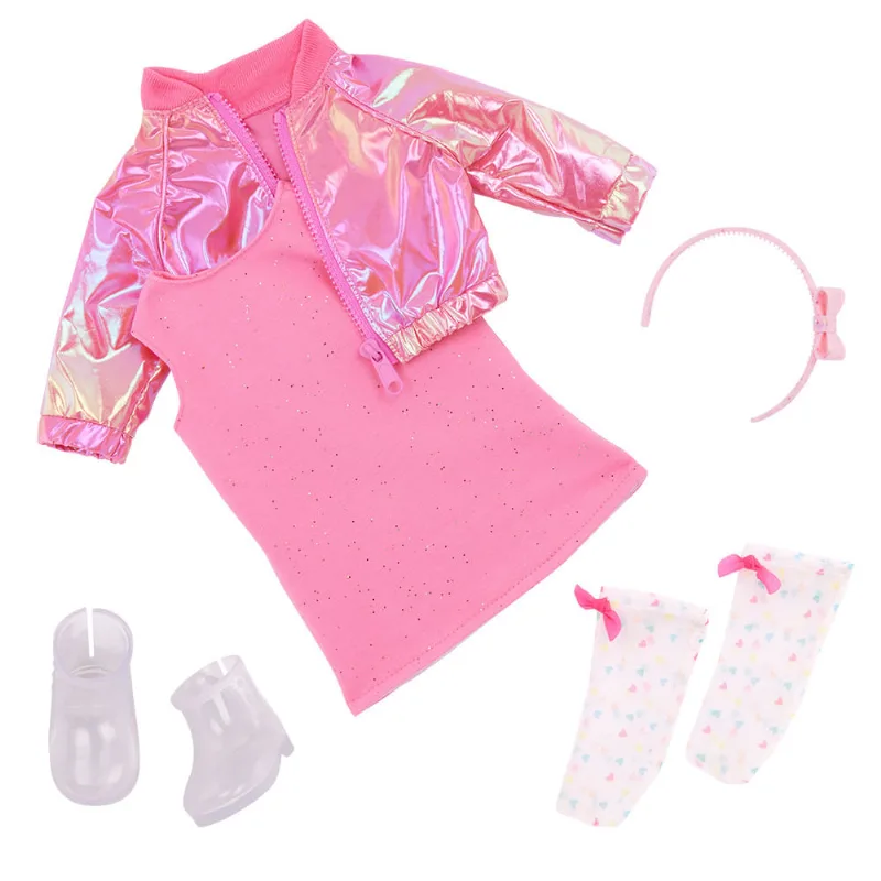 Roupas e Acessórios para Bonecas - Com Jaqueta Bomber - Rosa - Our Generation - Candide - Candide