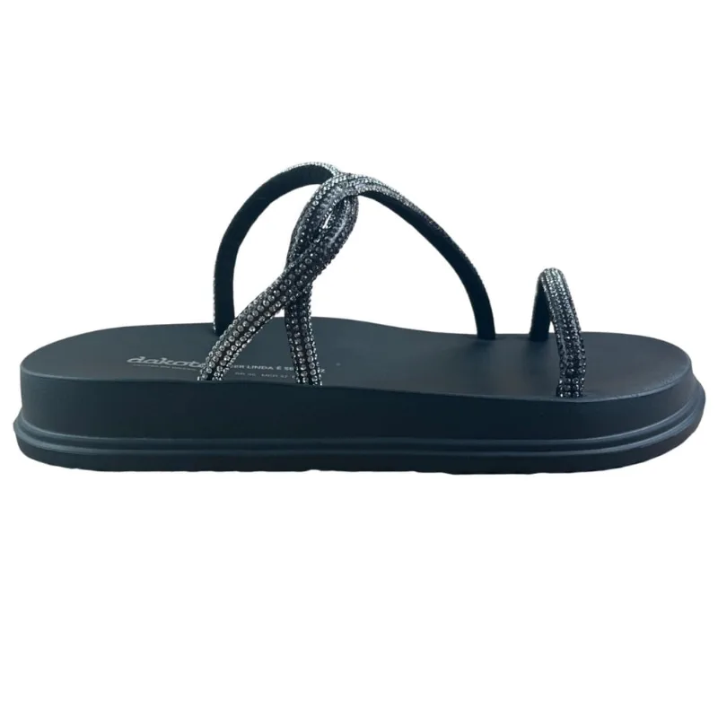 Papete Feminina Dakota Macia Strass Brilho Original