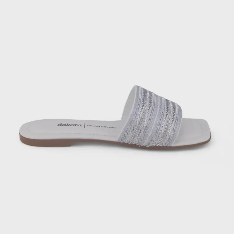 Chinelo Slide Feminino Dakota Y8382 rasteirinha com tramados