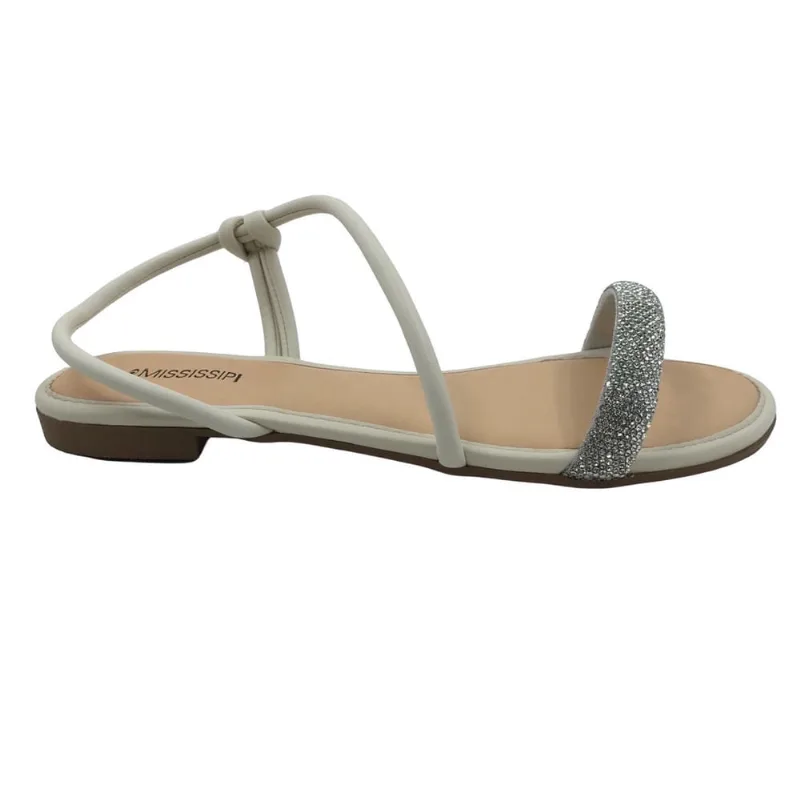 Sandália Mississipi Rasteira Calce Fácil Off White 441