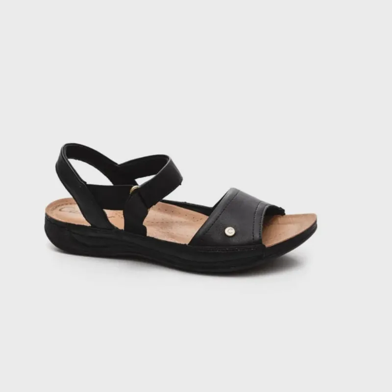 Sandália Campesi Casual Conforto Joanetes Feminina Preto