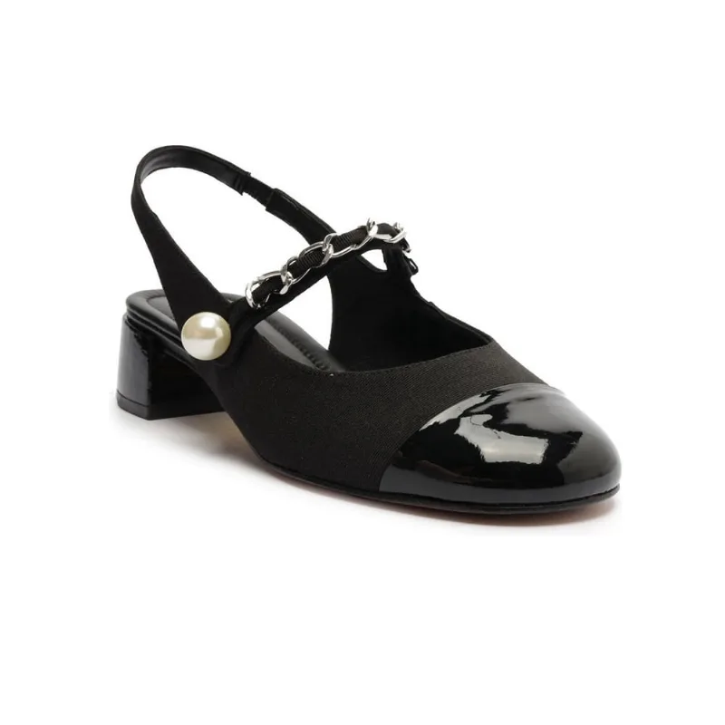 Sandalia boneca verniz preto schutz feminino