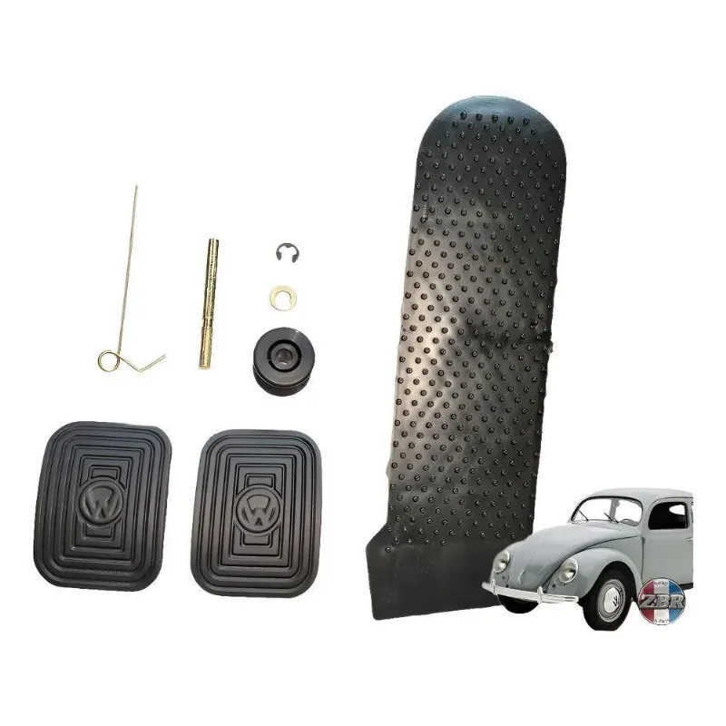 2x Pedais Vw Fusca Até 75 Acelerador Capas Borracha Reparo K
