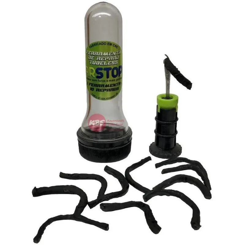 3x Kit Remendo Reparo Pneu Tubeless Arstop Ferramenta Guidão