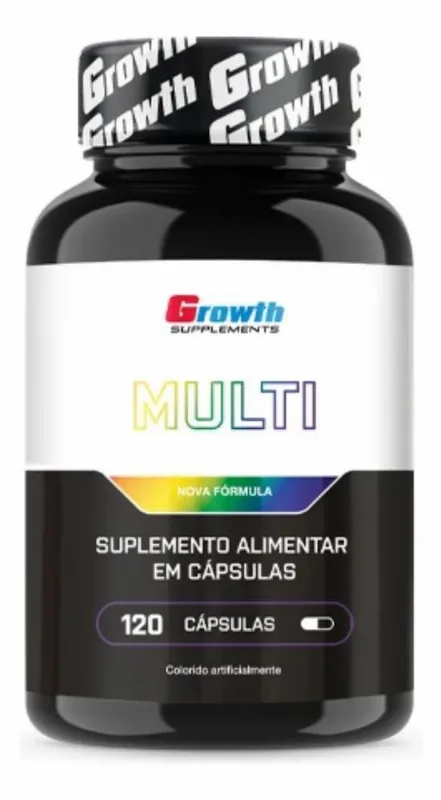 Multivitamínico Growth Supplements 120 Cáps - Nova Fórmula