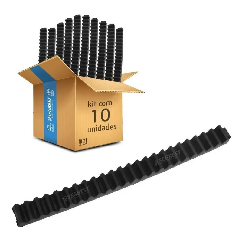 10x Kit 10 Gomo De Cremalheira 30cm Para Motor De Portão Pp