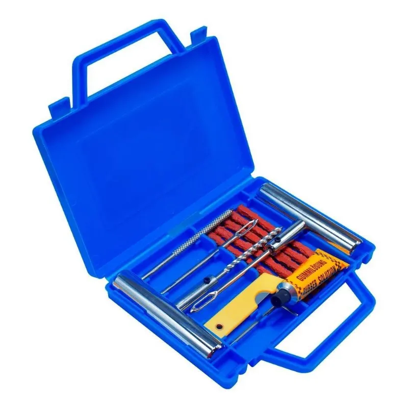 3x Kit Reparo Pneus Metal Macarrão Carro Moto Maleta C/12 Pe