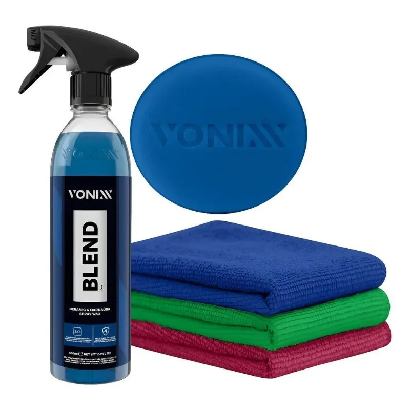 Kit Cera Vitrificadora Blend Vonixx + Microfibra + Aplicador