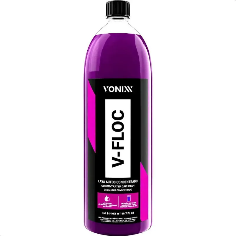 5x Lava-auto Super Concentrado V-floc 1,5l Vonixx