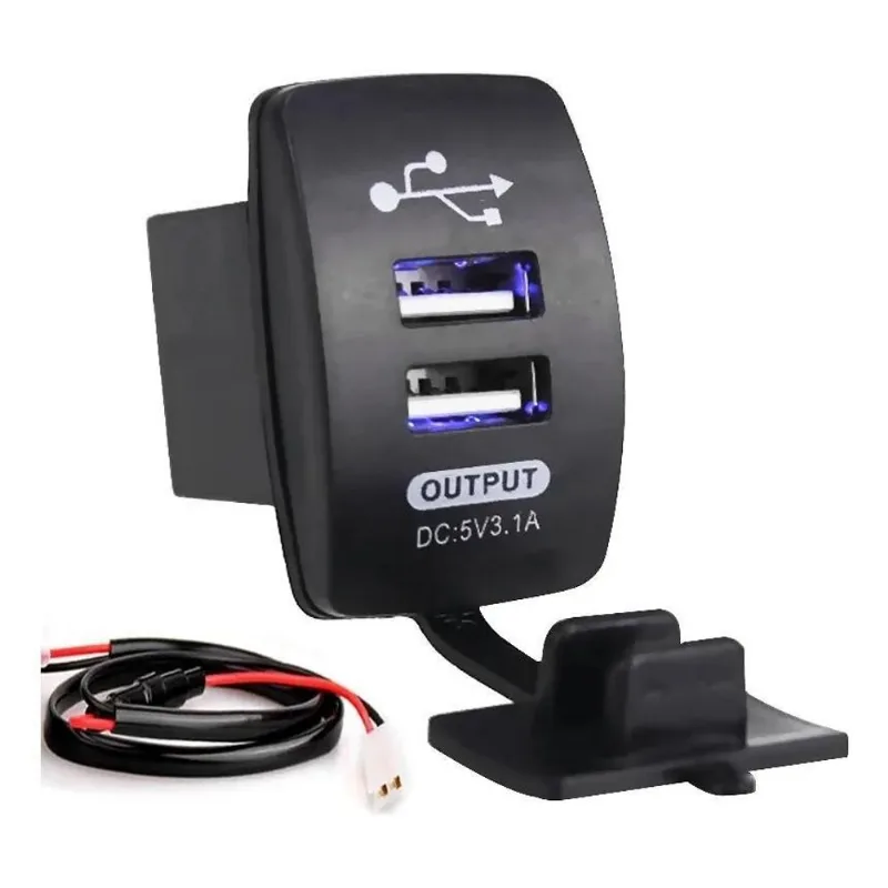 Tomada Carregador Usb Encaixe Painel Carro Caminhão Trailer