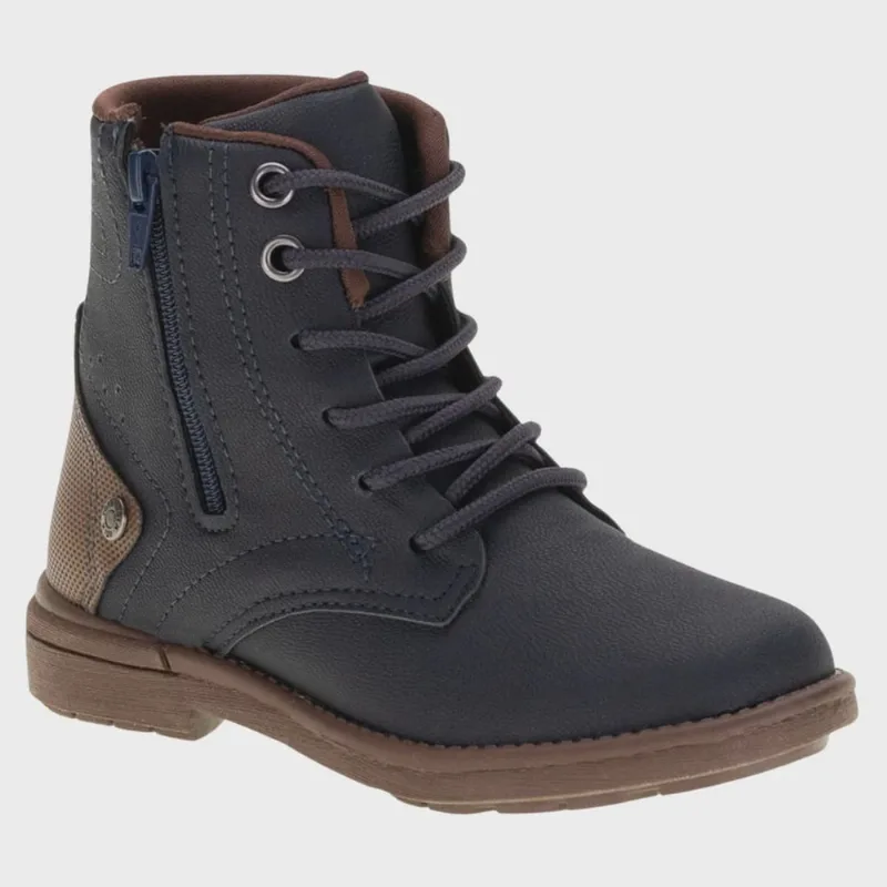 Bota Coturno Kidy Walk Infantil Azul