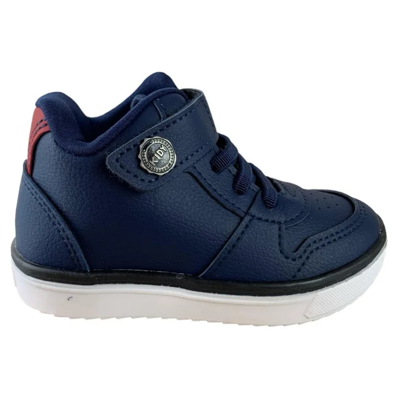 Tenis Infantil Bebe Menino Cano alto Kidy happy Calce Facil