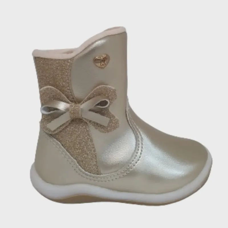 Bota Kidy Anatômica Calce Fácil Glitter Preto - KIDY