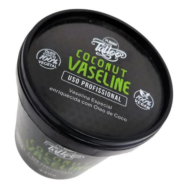 Vaselina Coconut 440g Tattoo Vegana Tatuagem Óleo De Coco