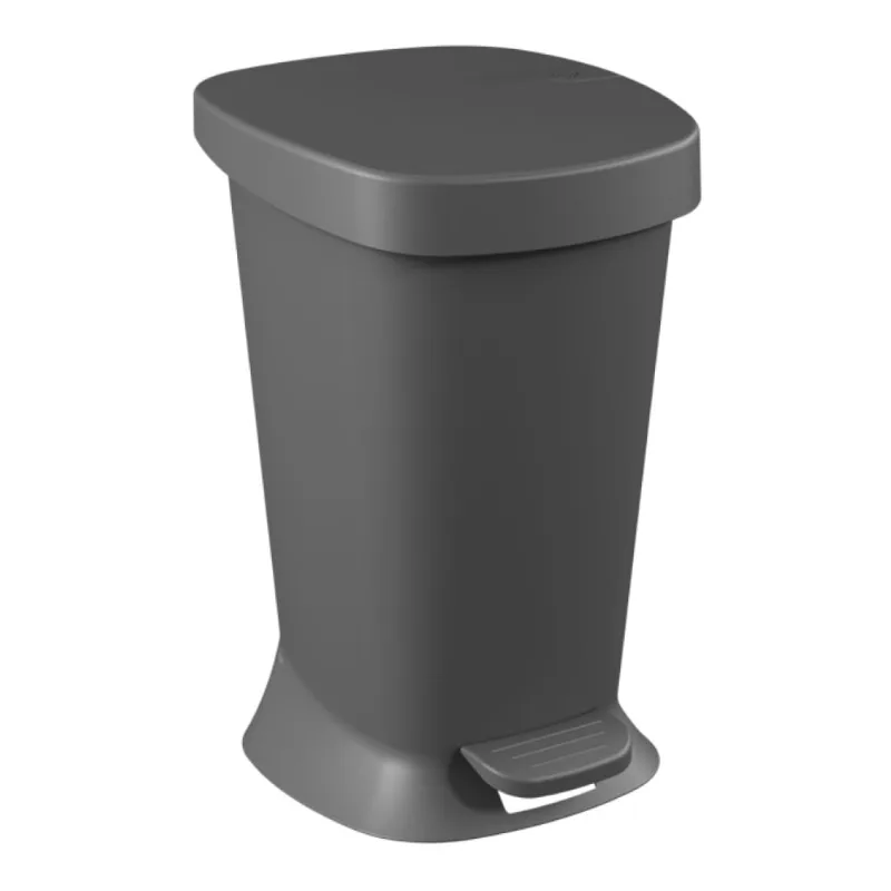 Lixeira New Square com Pedal 5L Chumbo com Tampa Brinox Lixeira New Square com Pedal 5L Chumbo com Tampa