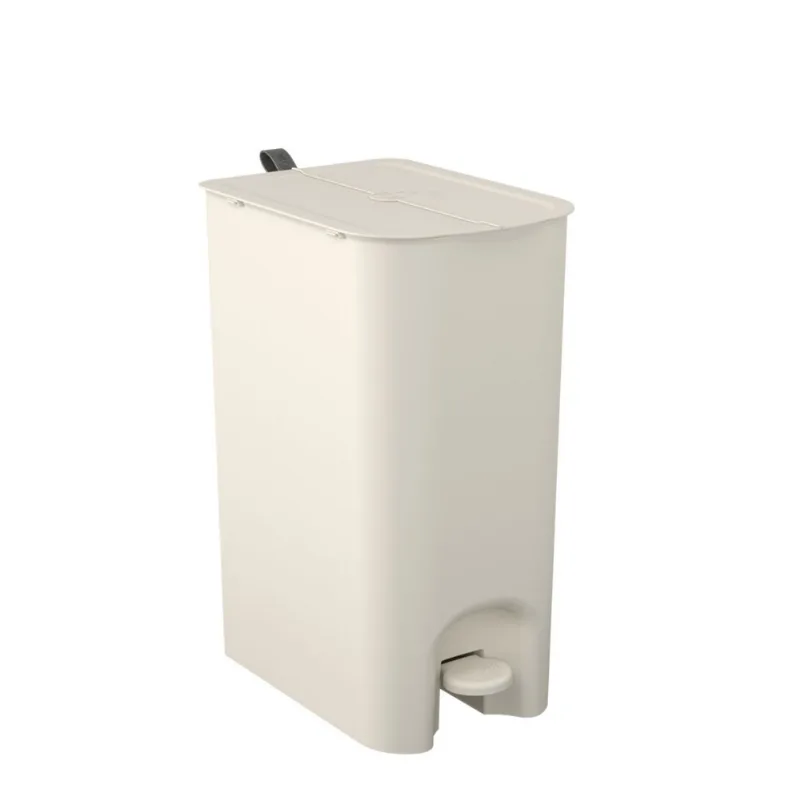 Lixeira Dupla Coza Borboleta com Pedal 10+10 Litros Light Gray com Alça Cinza Chumbo