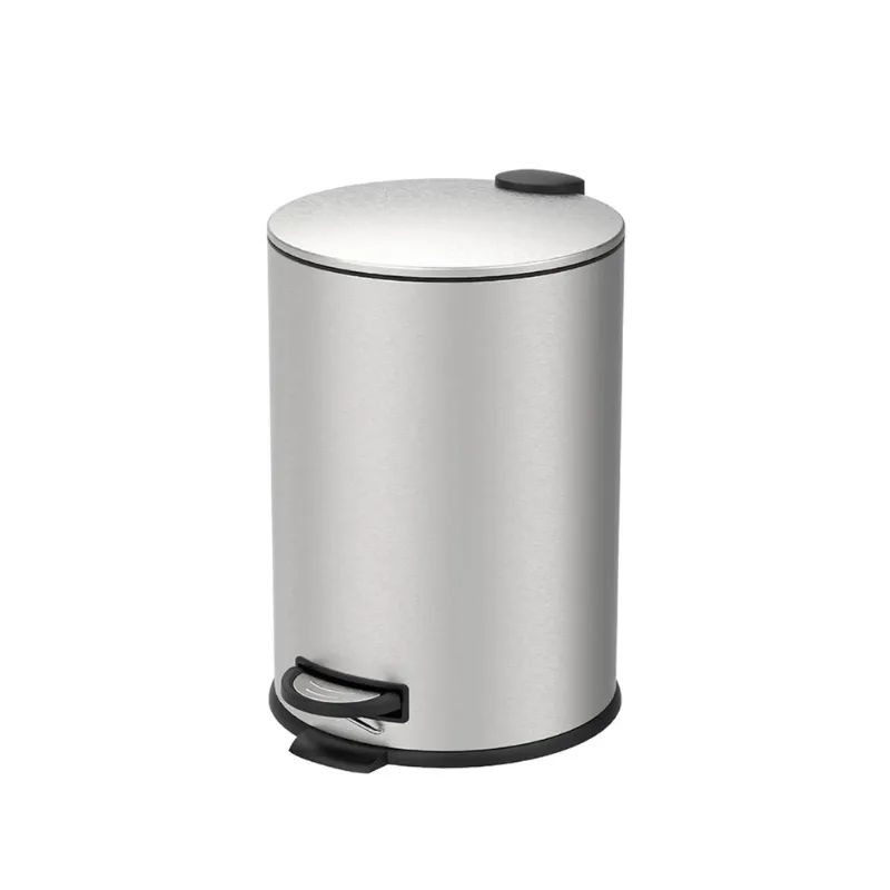 Lixeira com Pedal e Balde Brinox Spin 20 Litros Aço Inox Escovado Aço Inoxidável