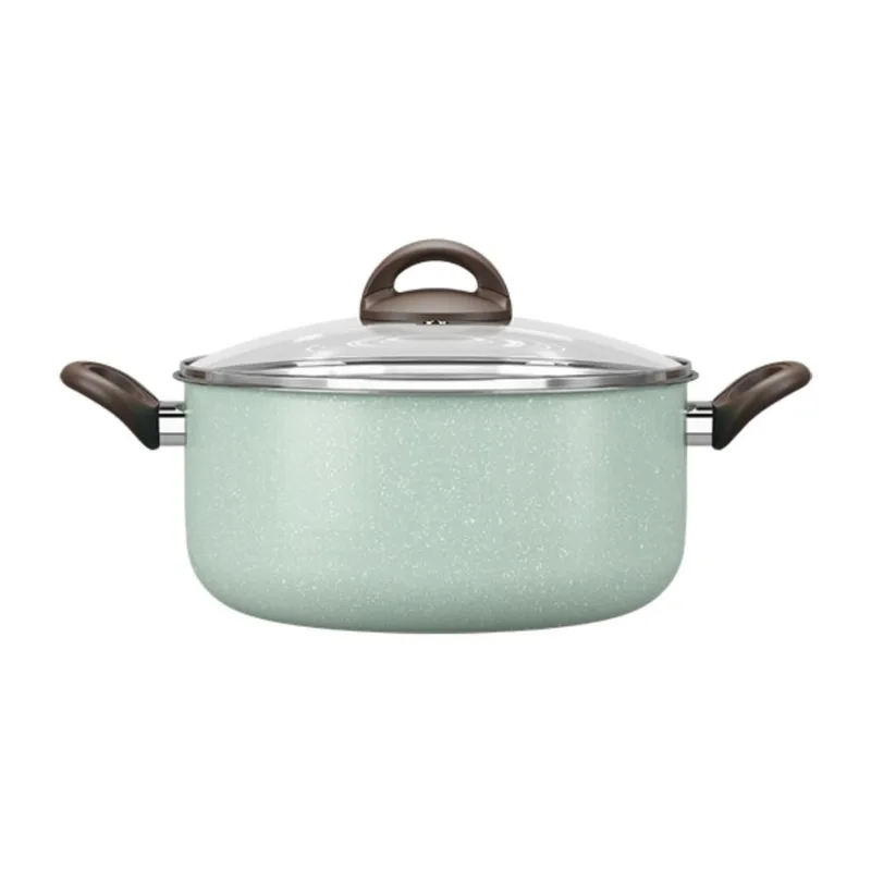 Caçarola com Tampa Brinox Suprema 24 cm 4,5 L Antiaderente Mineral Resist Ceramic Life Verde Verde